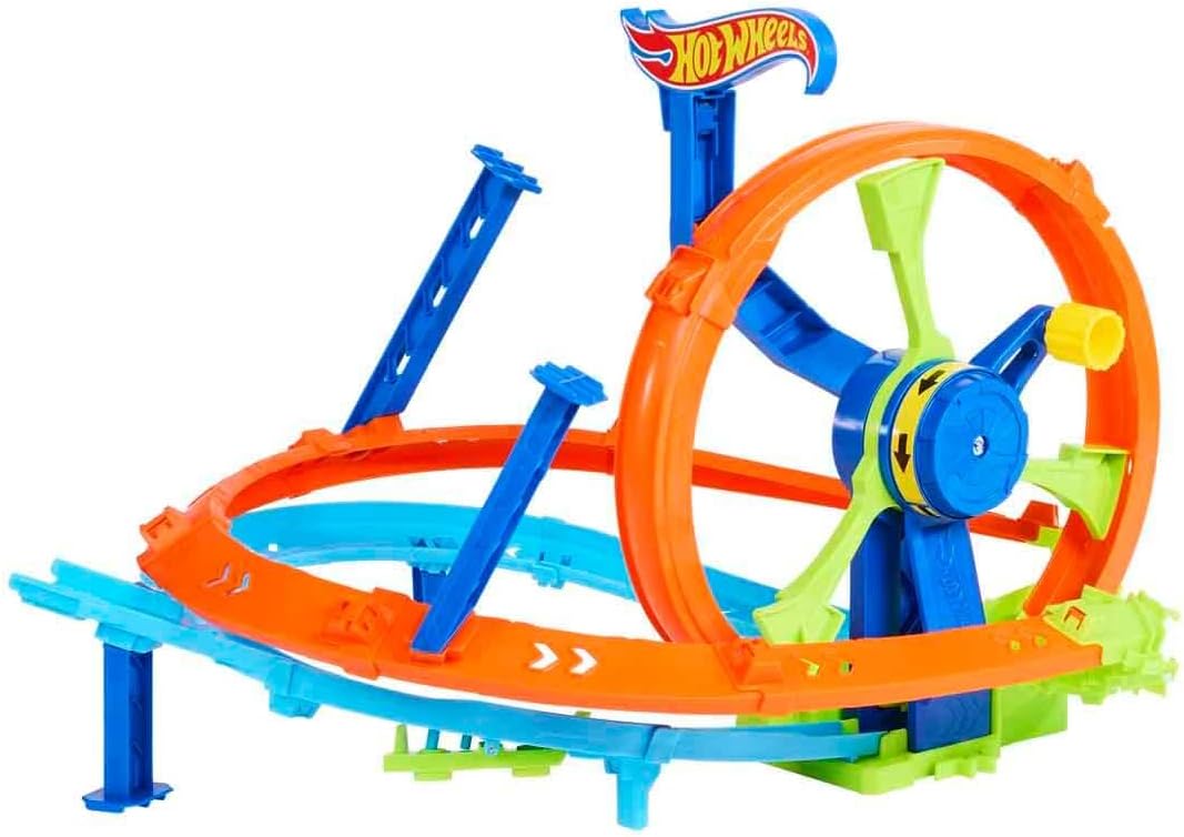 Hot Wheels Coffret de démarrage rapide et de bouclage avec voiture moulée sous pression